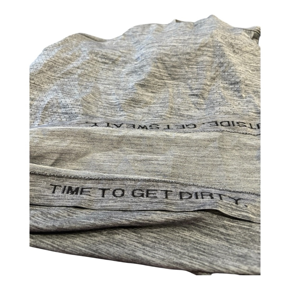 Lululemon Men’s Gray Seamless Training Tank “Get Outside. Get Sweaty.” Size M U - Picture 8 of 8